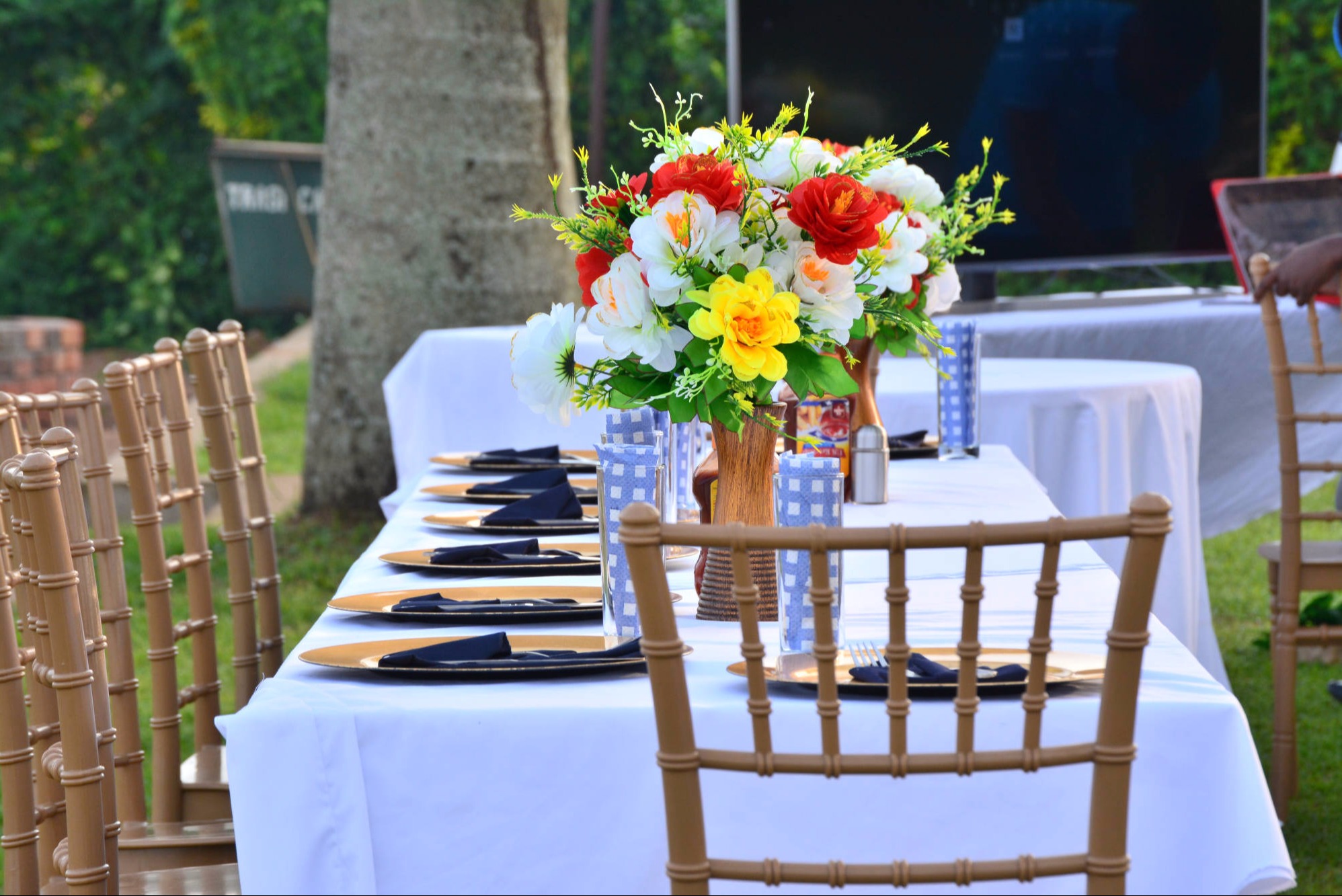Table setting for a celebration at Sienna Beach Hotel